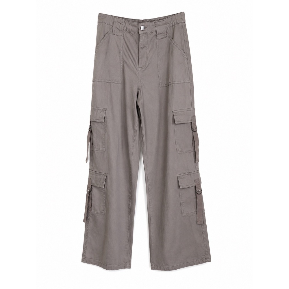 No Boundaries Tan Cotton Wide Leg Cargo Pant Y2K Utility Baggy Size Small Skater